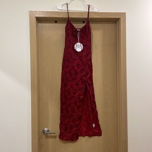 NWT Princess Polly burgundy maxi dress US size 4